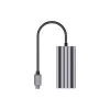 USB-C-auf-RJ45-Adapter Unitek U1343AGY01 — 5 Gbit/s Ethernet, USB-C (Stecker) auf RJ45 (Buchse), grau, 0,15 m Kabel