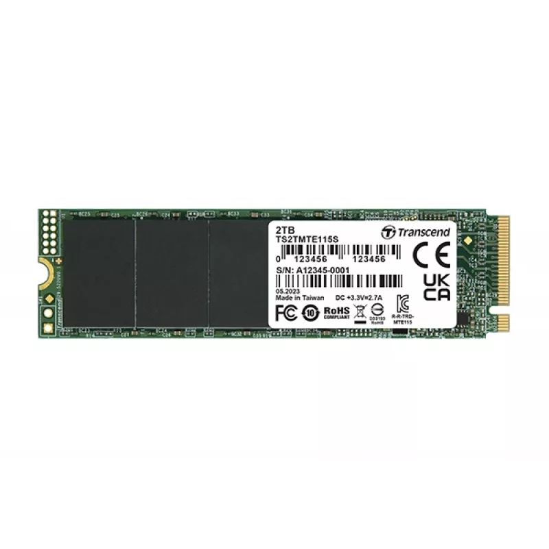 SSD-Festplatte Transcend 1 TB M.2 PCIe Gen3 x4 NVMe TS1TMTE115S