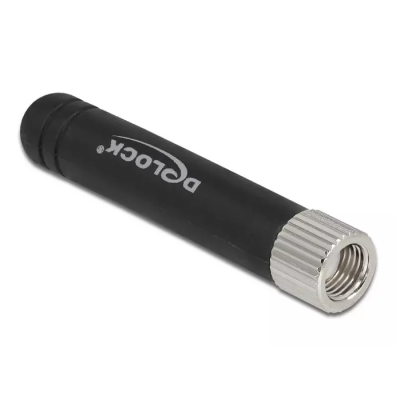 Delock WLAN 802.11 b/g/n Antenne RP-SMA Stecker 1,7 - 3,7 dBi schwarz