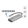 USB-C-Hub DELOCK 64323 — USB 3.2 Gen 2 Type-C-Host, HDMI + 2× USB-A + 2× USB-C, 10 Gbit/s, grau