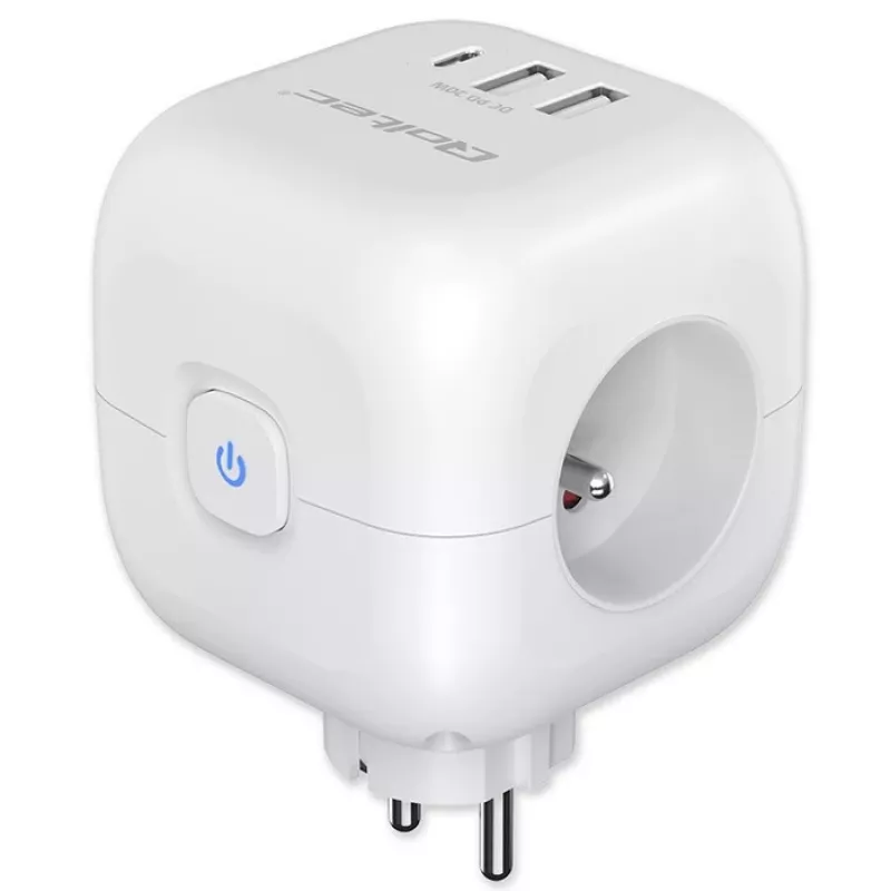 Steckdosenleiste QOLTEC 52548 mit 3× AC-Steckdosen und USB-Anschluss