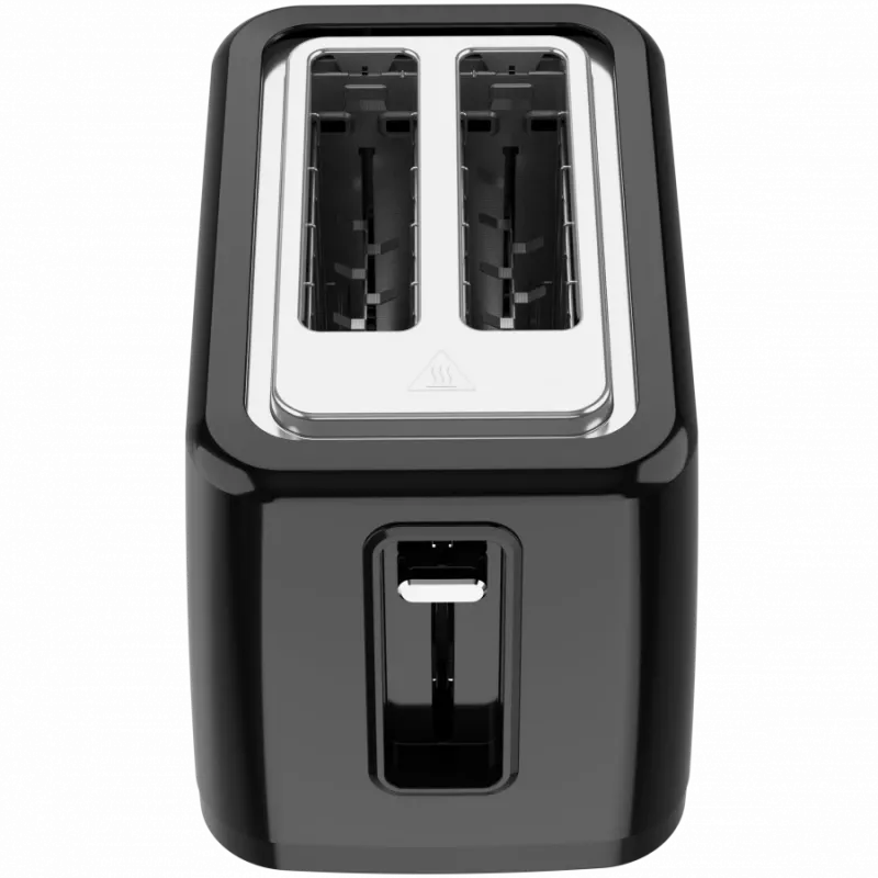 Elektrischer Toaster, schwarz, 220-240V, 50-60Hz, 780-930W, 2 Schlitze, 3 Modi, 7 Bräunungsstufen