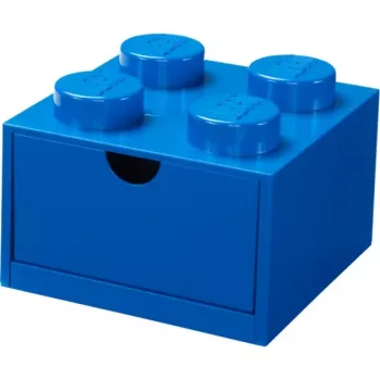 LEGO Schreibtischschublade 4, Aufbewahrungsbox Blau, Noppen