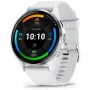 Smartwatch GARMIN Venu 3 – 1,4 Zoll AMOLED, 45 mm Gehäuse, GPS, Wi‑Fi, 8 GB, Silber/Weiß, Silikonarmband