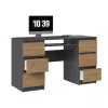 Computertischplatte e shop KUBA ANTR/ART, gerade, rechteckig, aus Spanplatte, 1300×510×760 mm, Eichenfarbe
