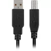 USB 2.0 Kabel, USB-A Stecker > USB-B Stecker (schwarz, 0,5 Meter)