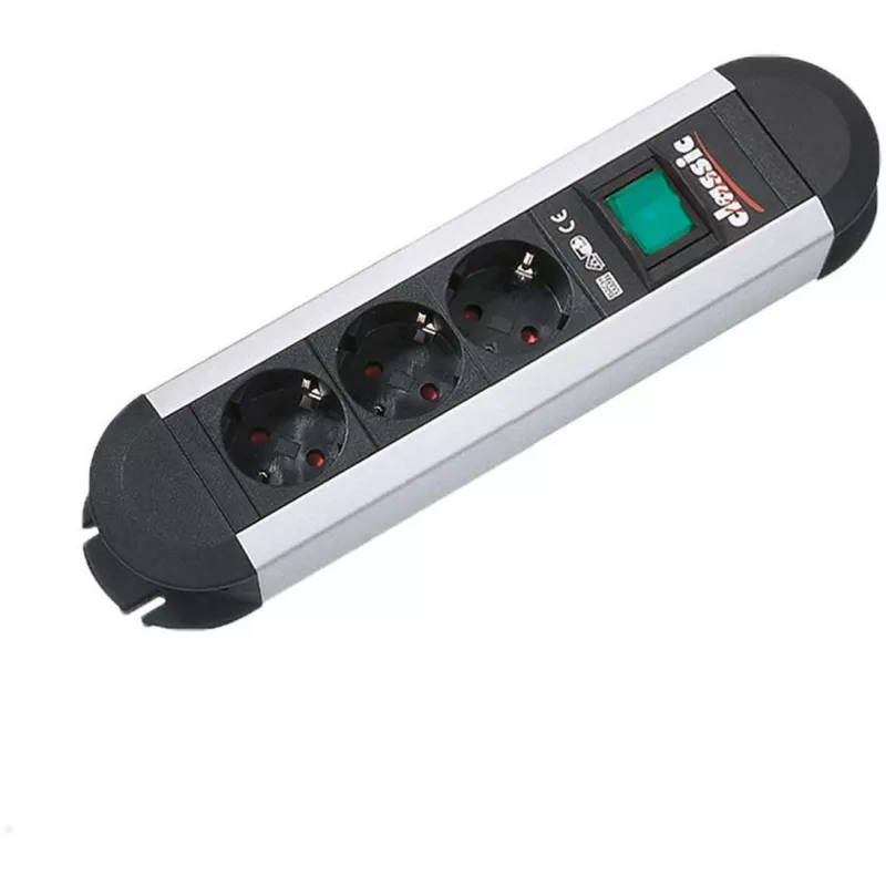 Power Extension Bachmann PRIMO 1.75 m 3 AC Outlets Schwarz Grau