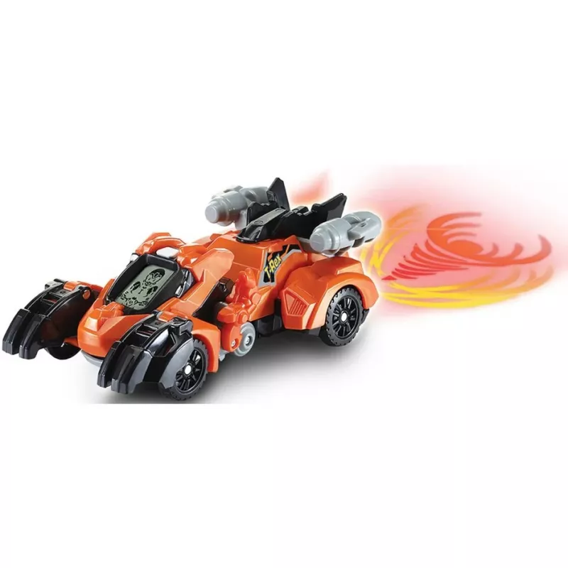 Verwandelnde Spielfigur VTech Fire-T-Rex 80-538004 — elektronisches Spielzeug, das sich in einen Dinosaurier verwandelt