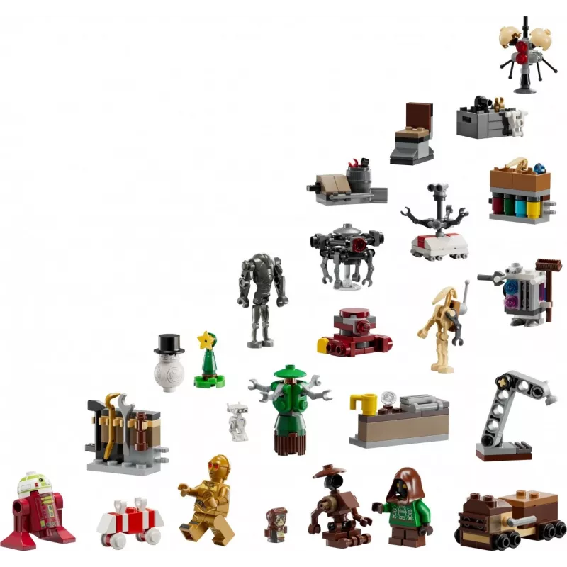 LEGO Star Wars Adventskalender 2025 — Set 75418, saisonale baubare Minifiguren und Modelle