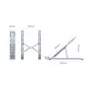Laptopständer UNITEK OT155SL Silber Aluminium 13-41° neigbar