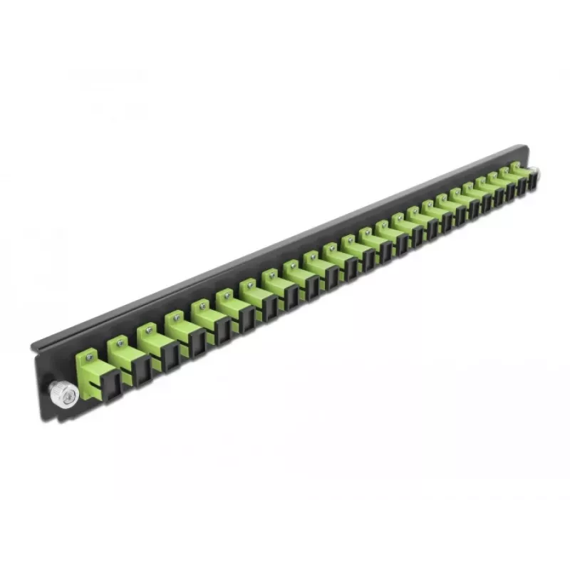 Splice Box Frontplatte DeLOCK 19 Zoll 24 Port SC Simplex limettengrün