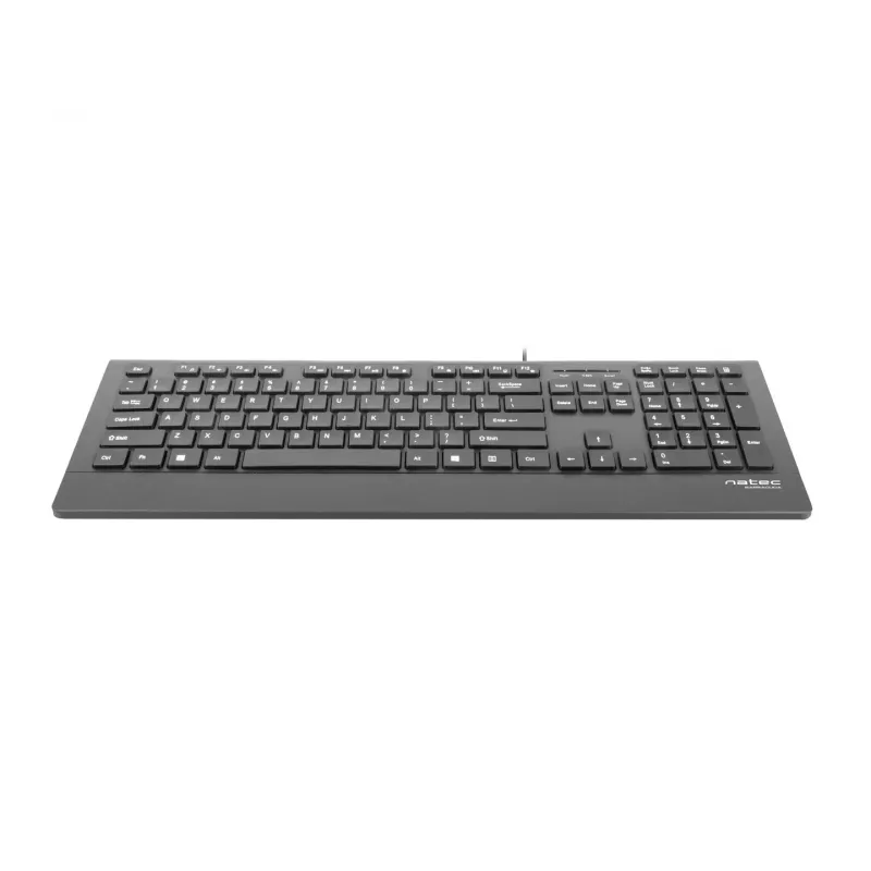 Kabelgebundene Tastatur NATEC BARRACUDA ES — kompaktes Layout, Membranschalter, USB-Anschluss