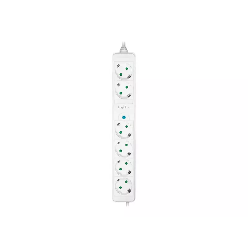 Power Extension LogiLink LPS271 1.5m 6 AC Outlets Indoor White