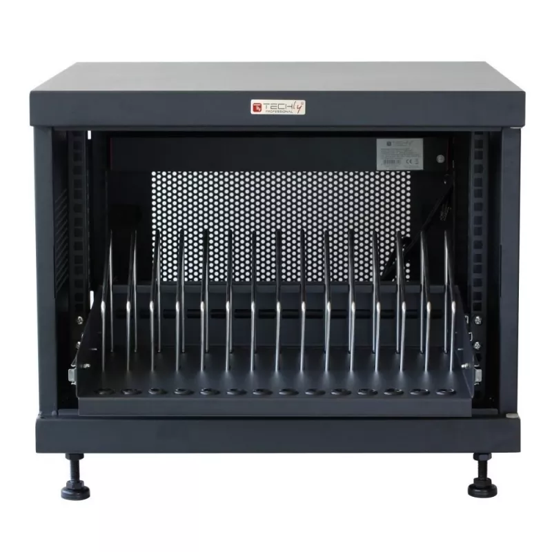 Rack-Regal TECHLY 367652 Kabel-Organizer mit 3M-Klebebefestigung, Stahl, 550×550×410 mm, schwarz