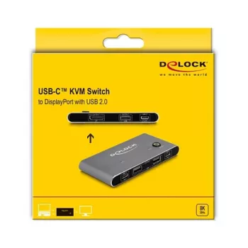 KVM-Switch DeLOCK 11487 USB 8K Ultra HD 144 Hz