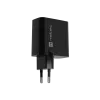 Kabelgebundenes Ladegerät für Mobilgeräte NATEC NUC-2145, 65 W, USB-C PD 3.0 + QC 3.0, 1x USB-C, 1x USB-A, 110–240 V, Schwarz