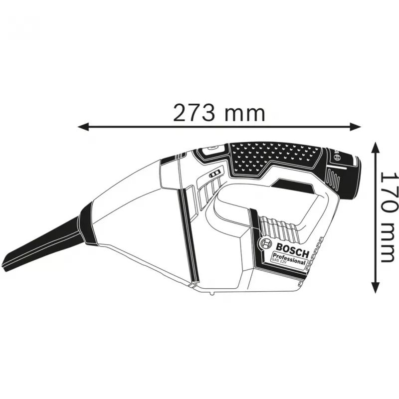 Bosch GAS 10,8 V-LI Handstaubsauger Blau Beutellos