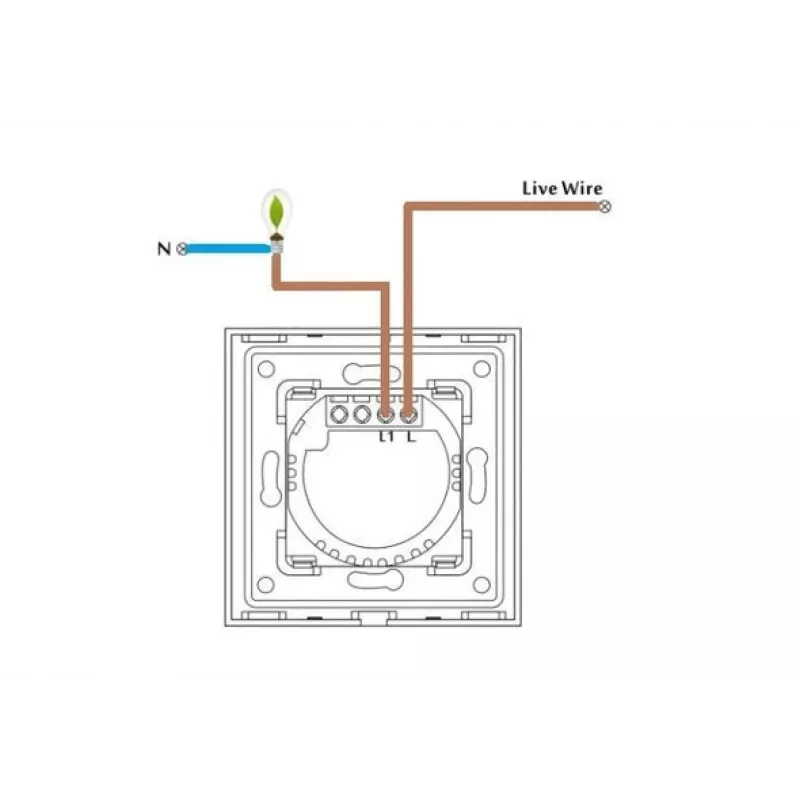 Einzeltouch-Schalter Spring Modell 0 Glas schwarz
