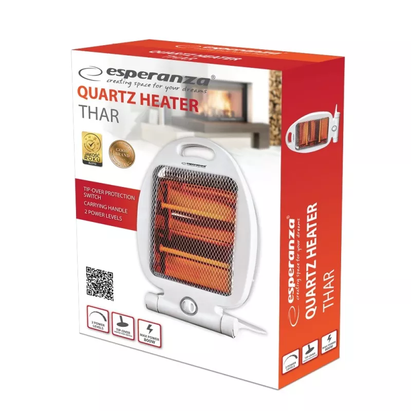 Esperanza EHH009 Elektrischer Quarzheizer 400W/800W Weiß