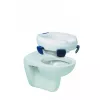 Toilettensitzerhöhung HERDEGEN Sahag 580540 Blau Weiß rund 410×420×110 mm Polypropylen, max. Belastung 185 kg