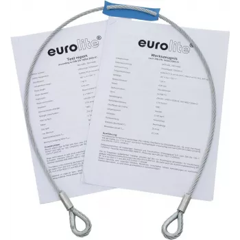 Stahlseil EUROLITE 5801048G 1000 x 4 mm silber mit Kausche