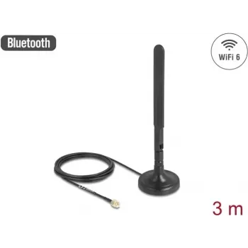 Omnidirektionale Netzwerkantenne DELOCK 10039 RP-SMA-Stecker 3 dBi 5,15–5,85 GHz