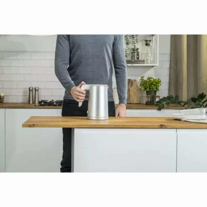 Elektrischer Wasserkocher ZWILLING 1 l 1850 W Edelstahl, 360°-Basis, Warmhaltefunktion
