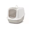 Überdachte Katzentoilette Savic Nestor Jumbo, Kunststoff, 66,5×48,5×46,5 cm, Kaffee/Weiß