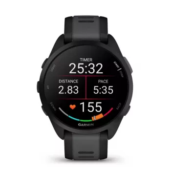 Garmin Forerunner 165 3,05 cm (1,2) AMOLED 43 mm Digital 390 x 390 Pixel Touchscreen Schwarz GPS (Satellit)