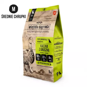 WIEJSKA ZAGRODA Ente mit Birne M – Trockenfutter für Hunde – 9 kg