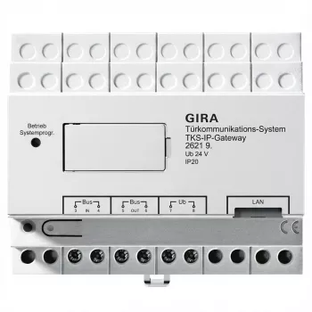 IP-Netzwerk-Gateway Gira 262197 (2. Generation) für TKS-Sprechanlagen, Unterstützung für 5 Türen