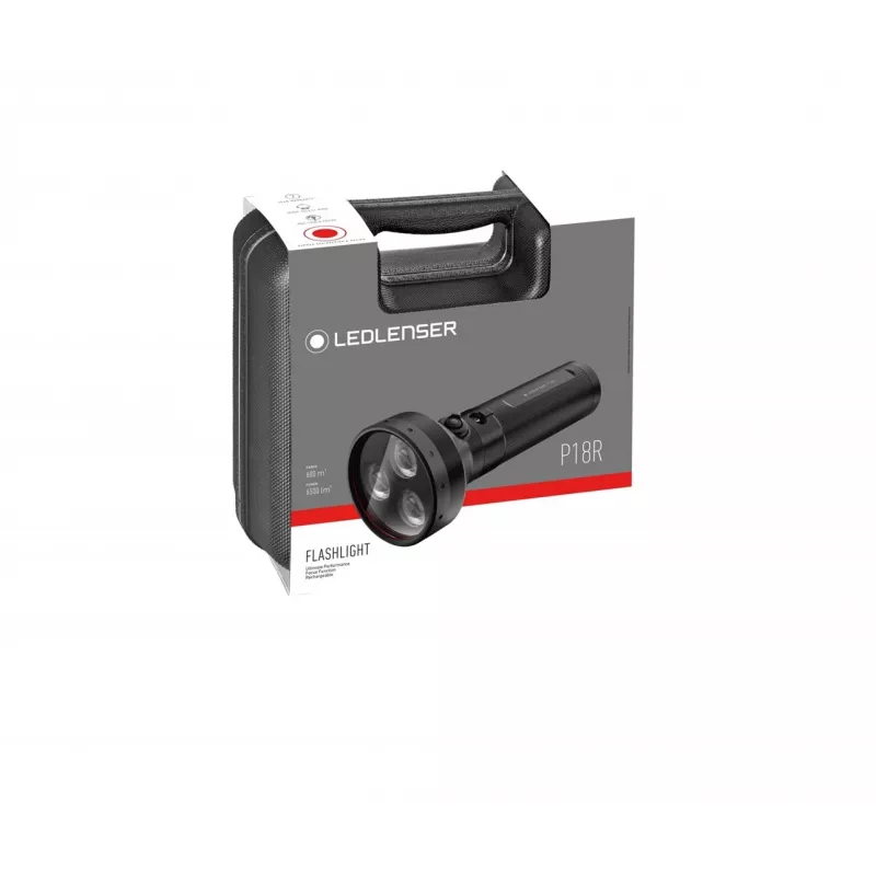 Handscheinwerfer Ledlenser P18R Schwarz, wiederaufladbar 1000 lm, IP68, 600 m Leuchtweite, 18650 Akku