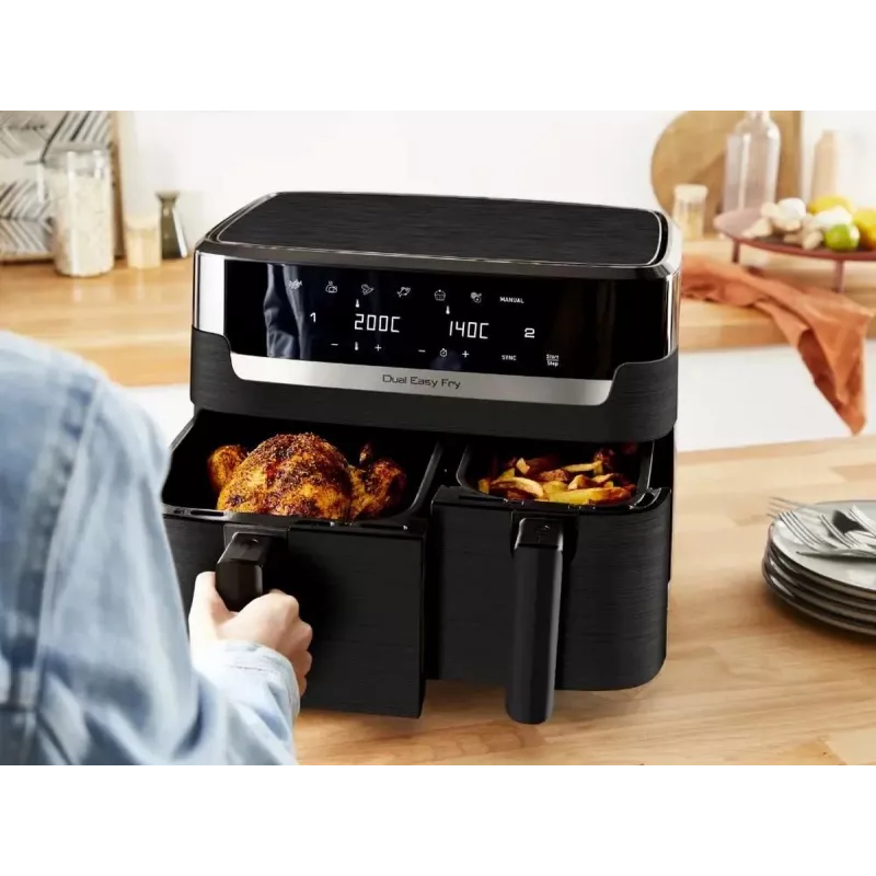 Tefal Easy Fry EY901N Double 8,3 L Standgerät 2700 W Heißluftfritteuse Schwarz
