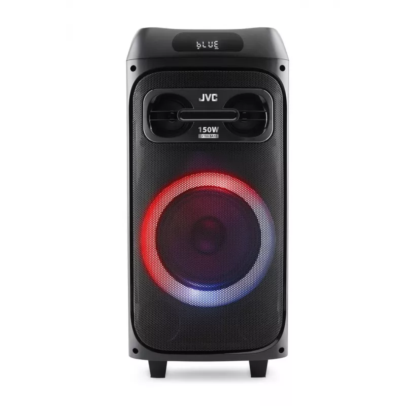 Party-Lautsprecher JVC XS-EP514B — Stereo tragbarer Lautsprecher, 150W RMS, Bluetooth 5.0, TWS, 4000mAh Batterie, Karaoke, FM, schwarz