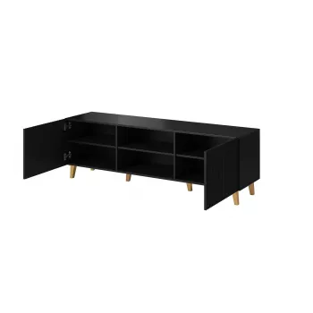 Cama RTV-Schrank PAFOS 150x42x52 schwarz matt
