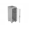 19 Zoll 32HE LANBERG Stand-Rack-Schrank 600×800 mm Grau mit Glastür und LCD (flach Pack)
