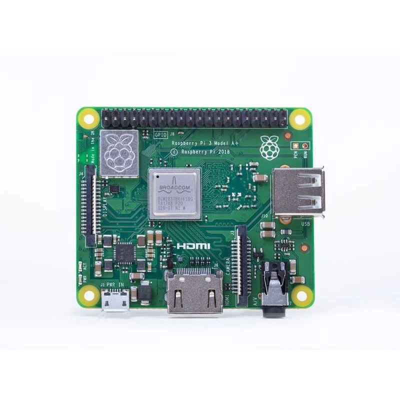 Raspberry Pi 3 Model A+ - Einplatinenrechner - Broadcom BCM2837B0 / 1,4 GHz - RAM 512MB - 802,11a/b/g/n/ac, Bluetooth 4,2 (Raspberry Pi 3 Model A+)