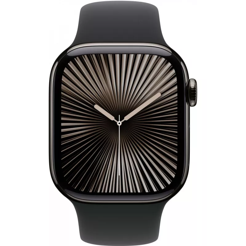 Apple Watch S10 Slate Titanium Sportband Schwarz - M/L GPS + Cellular 42mm MWXH3QF/A 2024