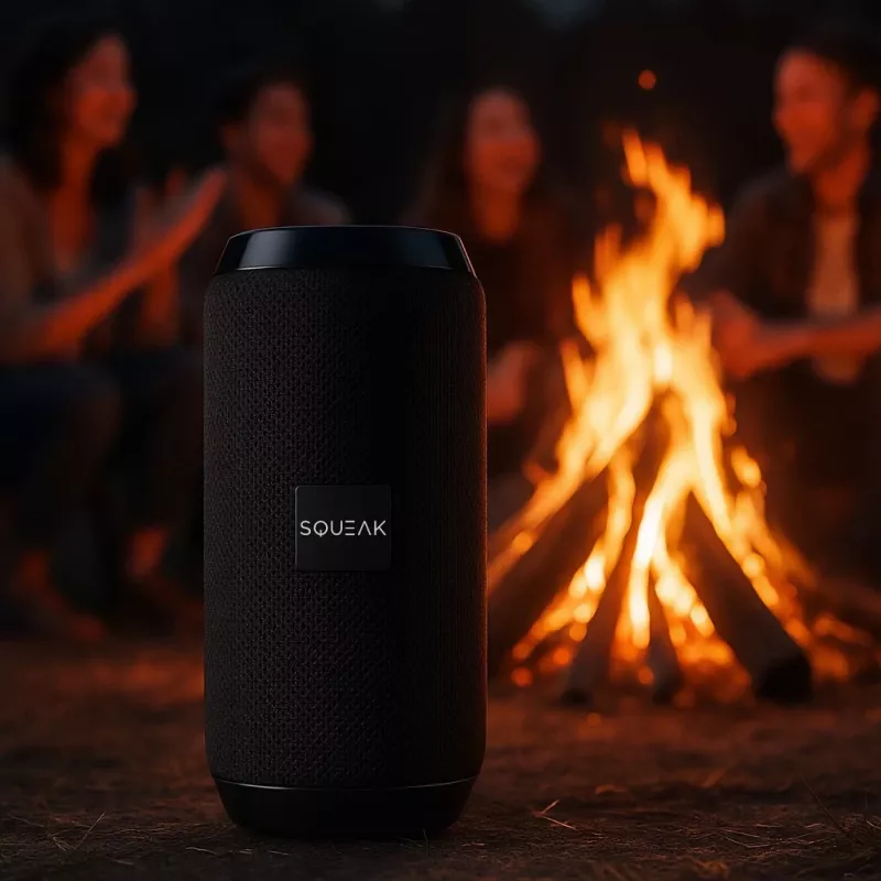 Tragbarer Bluetooth-Stereolautsprecher SQUEAK SQ1008 — 14W RMS, Bluetooth 5.3, 1200 mAh, IPX4, FM, LED, AUX, USB