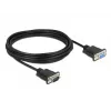 Serielles Kabel DeLOCK 86598 Schwarz 5m RS-232 Sub-D9