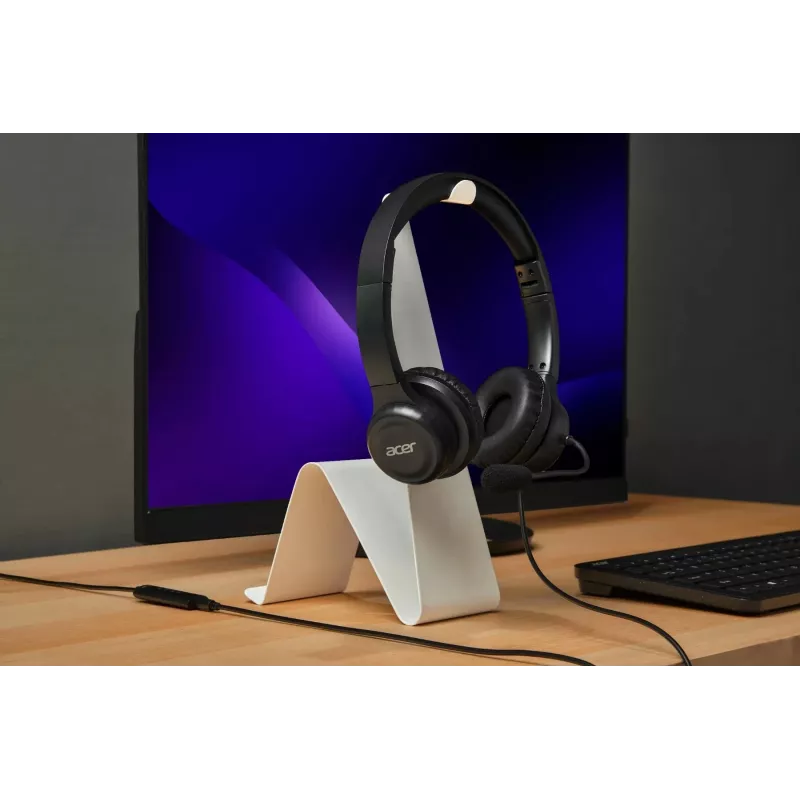 Kabelgebundenes Büro-Headset Acer AHW154 – Stereo, 3,5-mm-Klinke, robustes Design