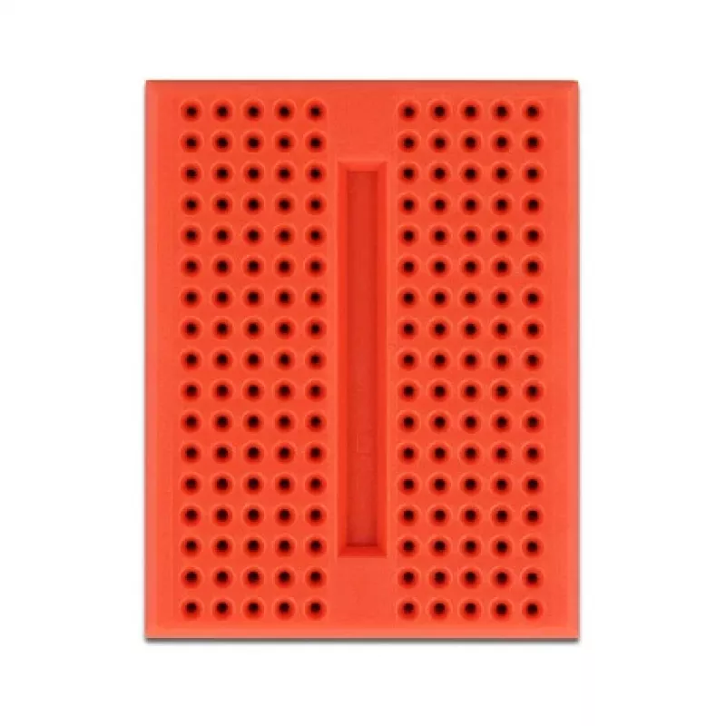 Breadboard DELOCK 18318 – lötfreies Kunststoff-Prototypenboard, 36 × 46 × 10 mm, rot