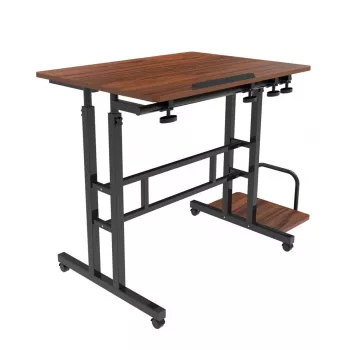 Maclean mobiler Laptoptisch, schwarz, 80x60 cm, max. 50 kg, höhenverstellbar 67-115 cm, MC-124 B