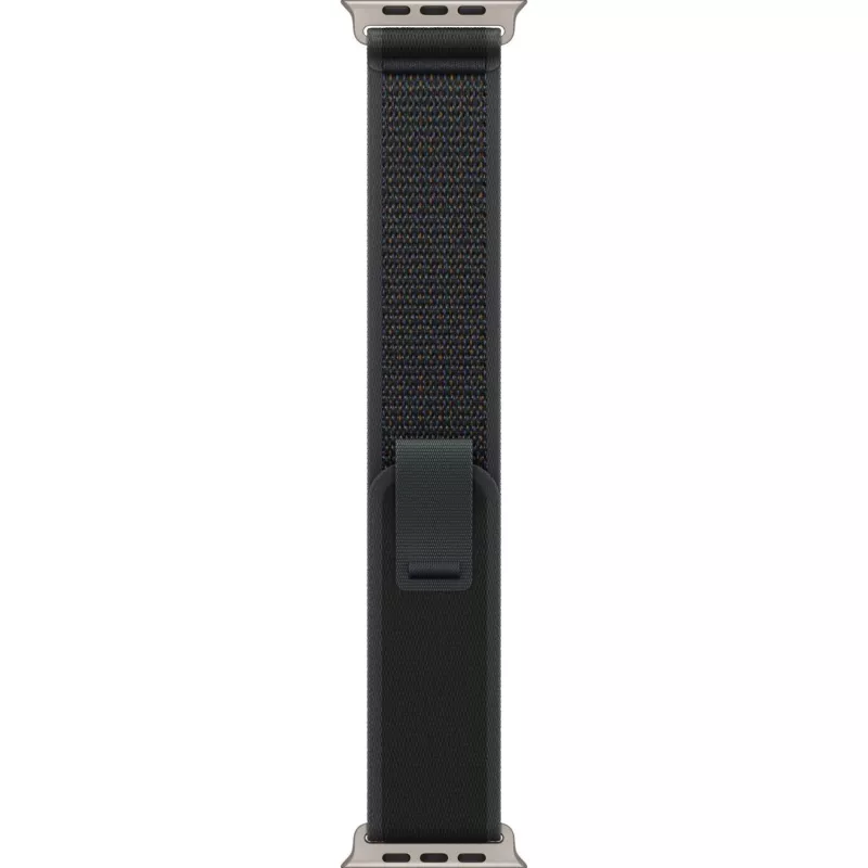 Band Apple 49mm Schwarz Trail Loop M/L Natural Titanium Finish