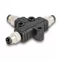 Kabelsplitter DeLOCK M8 T-Splitter A-kodiert 4-Pin 1 x Stecker auf 2 x Stecker