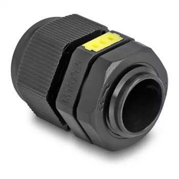 DeLOCK Kabelverschraubung M16 mit Belüftung IP68 wasserdicht Schwarz 2 Stück