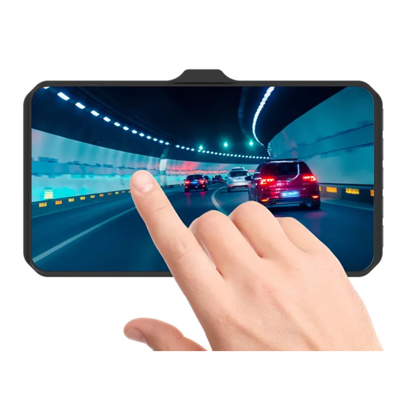 Dashcam TRACER 4TS Full HD Dual-Channel-Dashcam, 2 MP Hauptkamera, 0,4 MP Innenkamera, 140°/60° Winkel, 4 Zoll IPS-Anzeige, 150 mAh Akku, Aluminiumgehäuse, Parkassistent