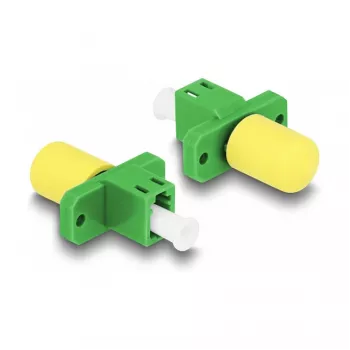 DeLOCK LWL-Hybrid-Kupplung LC Simplex Buchse auf ST Simplex Buchse grün
