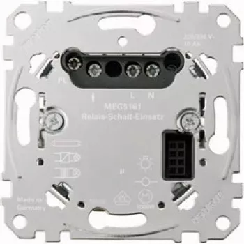Elektrisches Relais Merten MEG5161-0000, metallic, 220–230 V AC, 50–60 Hz, 10 A, Kabel 2×2,5 mm²