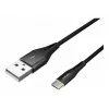 NATEC Kabel USB-C/A 2.0 1m prati LED schwarz Nylon